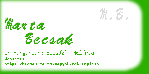 marta becsak business card